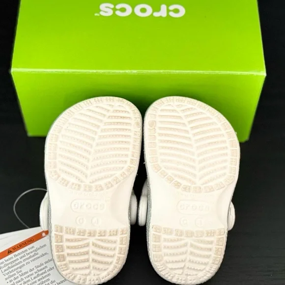 CROCS Kids Sparkly White Water Shoes - Picture 4 of 9